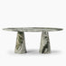 Palma Oval Green Marble Effect 6-8 Seater Dining Table
