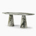 Palma Oval Green Marble Effect 6-8 Seater Dining Table