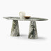 Palma Oval Green Marble Effect 6-8 Seater Dining Table