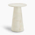 Palma Round Cream Marble Effect Side Table