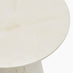 Palma Round Cream Marble Effect Side Table
