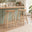 2x Penny Oak Effect Solid Wood Bar Stools