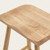 2x Penny Oak Effect Solid Wood Bar Stools