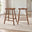 2x Penny Walnut Effect Solid Wood Bar Stools