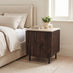 Penrose 1 Drawer Walnut & Marble Effect Bedside Table
