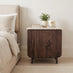 Penrose 1 Drawer Walnut & Marble Effect Bedside Table