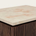 Penrose 1 Drawer Walnut & Marble Effect Bedside Table