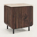 Penrose 1 Drawer Walnut & Marble Effect Bedside Table