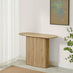 Penrose Rounded Oak Effect Wood Console Table