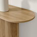 Penrose Rounded Oak Effect Wood Console Table