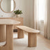 Penrose Oval Oak Effect Dining Table & 2 Benches