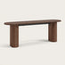 Penrose Oval Walnut & Marble Effect Dining Table & 2 Benches