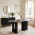 Penrose Oval Black Wood Effect 6 Seater Dining Table