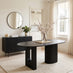 Penrose Oval Black Dining Table & 2 Benches
