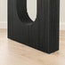 Penrose Oval Black Wood Effect 6 Seater Dining Table