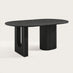 Penrose Oval Black Dining Table & 2 Benches