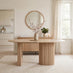 Penrose Oval Oak Wood Effect 6 Seater Dining Table