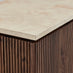 Penrose 4 Drawer Walnut Wood & Marble Effect Wide Chest of Drawers