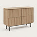 Penrose 4 Drawer Oak Effect Wood Wide Chest of Drawers