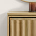 Penrose 3 Door Oak Effect Wood Shoe Storage Cabinet