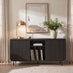 Penrose Black Wood Effect 2 Door Large TV Unit
