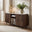 Penrose Walnut & Marble Effect 2 Door Large TV Unit