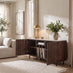 Penrose Walnut & Marble Effect 2 Door Large TV Unit