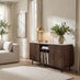 Penrose Walnut & Marble Effect 2 Door Large TV Unit