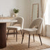2x Peri Beige Boucle Dining Chairs