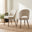 2x Peri Beige Boucle Dining Chairs