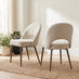 2x Peri Beige Boucle Dining Chairs