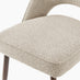 Penrose Walnut & Marble Effect Round Dining Table & 4 Beige Peri Chairs