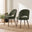 2x Peri Green Boucle Dining Chairs