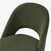 Penrose Walnut & Marble Effect Round Dining Table & 4 Green Peri Chairs
