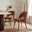 2x Peri Orange Boucle Dining Chairs