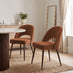 2x Peri Orange Boucle Dining Chairs