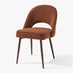 2x Peri Orange Boucle Dining Chairs