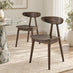 2x Polly Black Oak Effect Wood Dining Chairs