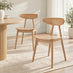 2x Polly Oak Effect Wood Dining Chairs