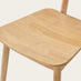 2x Polly Oak Effect Wood Dining Chairs