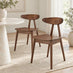 2x Polly Walnut Effect Wood Dining Chairs