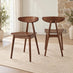 2x Polly Walnut Effect Wood Dining Chairs
