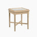 Pyrenees Square White Oak Wood & Marble Bedside Table