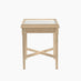 Pyrenees Square White Oak Wood & Marble Bedside Table