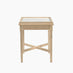 Pyrenees Square White Oak Wood & Marble Bedside Table