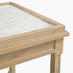 Pyrenees Square White Oak Wood & Marble Bedside Table