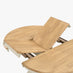 Padstow Round Oak and Cream Solid Wood Extending 4-6 Seater Dining Table