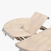 Padstow Round Whitewashed and Light Grey Solid Wood Extending 4-6 Seater Dining Table