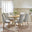 Padstow Cream Wooden Extending Dining Table & 6 Belgravia Chairs
