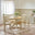 Padstow Cream Wooden Extending Dining Table & 6 Millford Chairs
